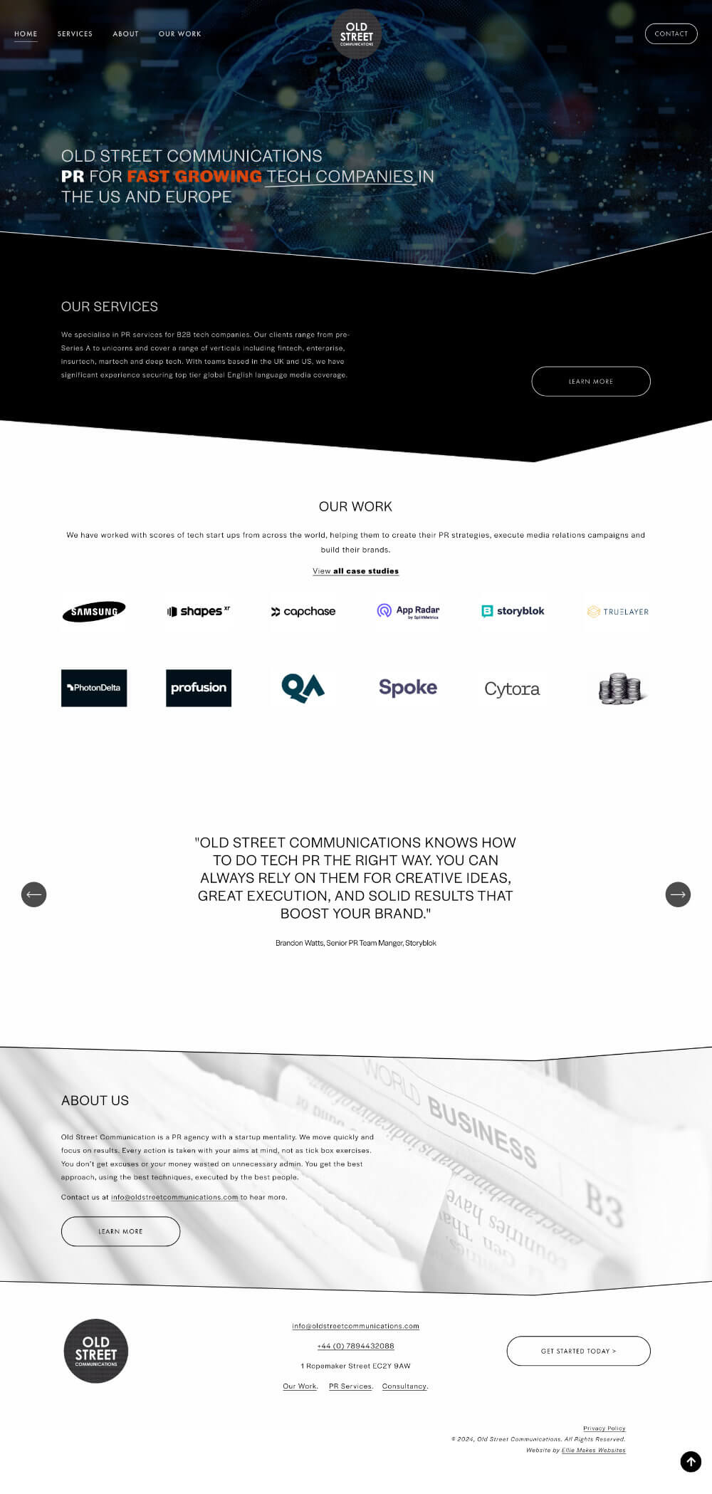 PR Consultancy Website Design