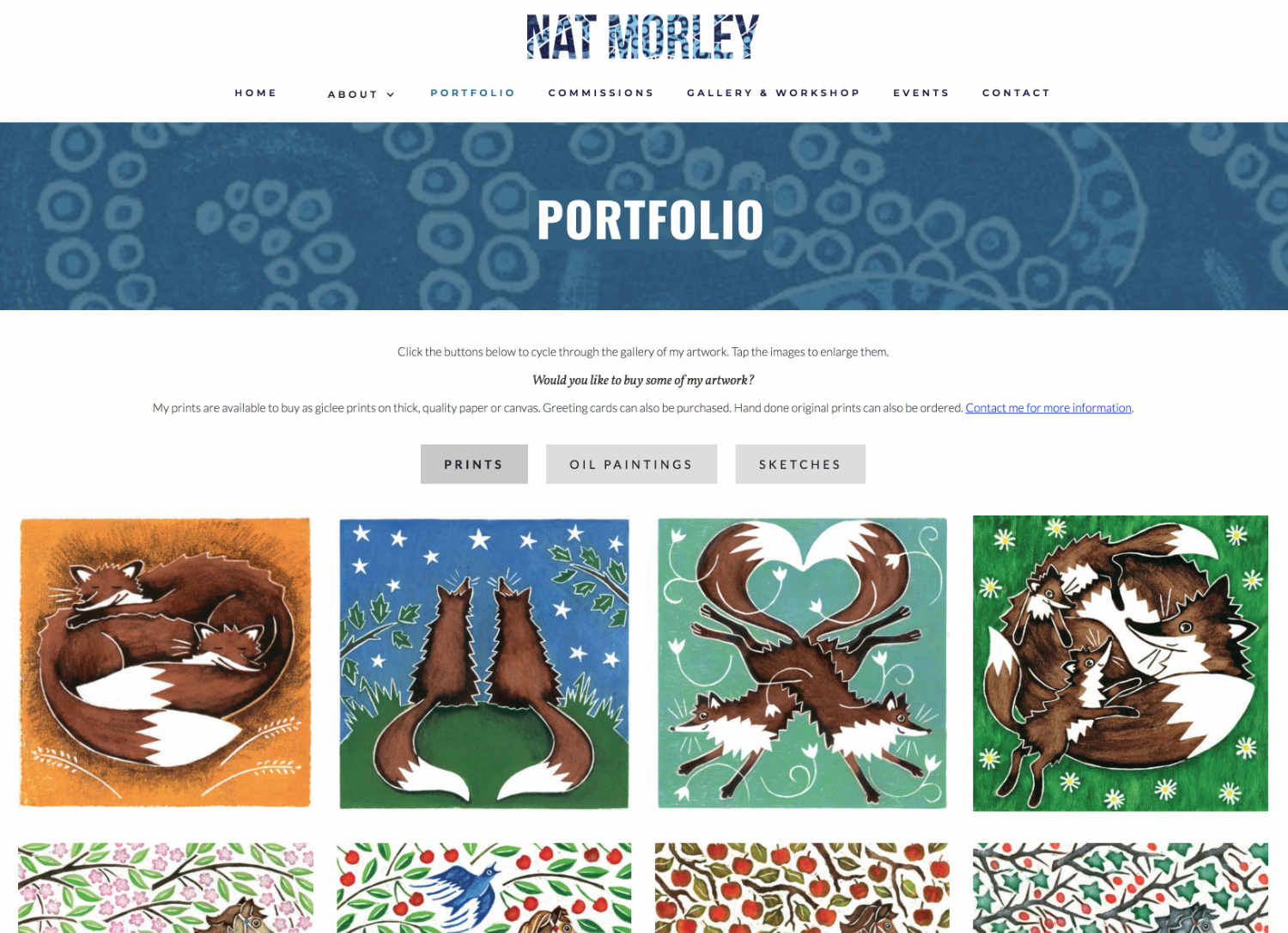 Artist Portfolio Website Design