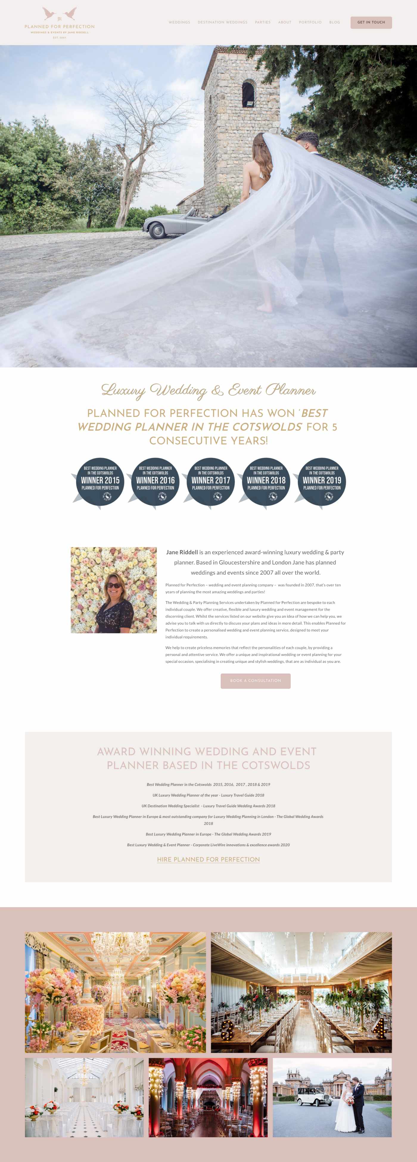 Wedding Planner Website Design