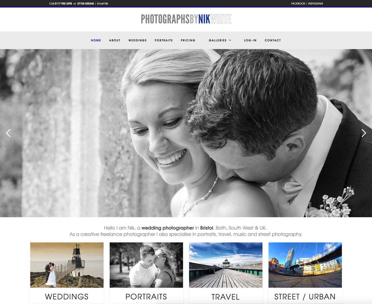 Wedding Photographer Website